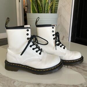 White Dr. Martens Boots